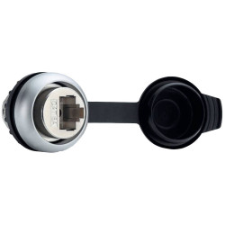 L&#xFC;tze 492076 RJ45 Recessed Socket 8 Pins Straight Cat.6A Front Mounting