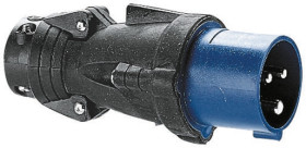 Złącze przemysłowe - zasilające 16A Wtyczka 230 V 2P + E Męski Legrand Niebieski Montaż na kablu IP44