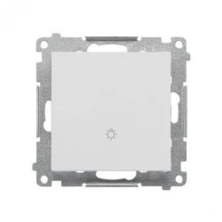 Simon 55 Przycisk światło” (moduł) 10 AX, 250 V~, szybkozłącza Jasnoszary mat TS1.01/114