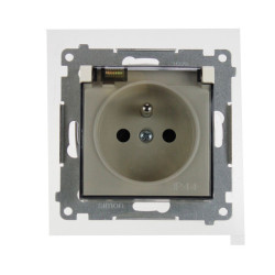 Gniazdo pojedyncze hermetyczne IP44 kremowe DGZ1BZ.01/41A Kontakt Simon54