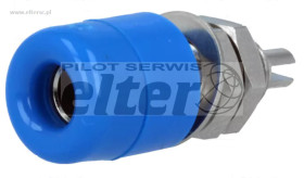 Gniazdo bananowe 4mm 32A 60VDC niebieskie IBU401BL