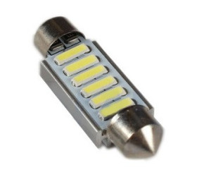 LED C5W 12V 2W BIALA 6LED 12X39MM