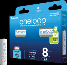 PHR3UTGB-8BP-NEU eneloop, NiMh battery, AA (Mignon), 2000 mAh, 8 pcs.