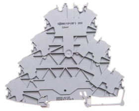 Złączka szynowa 4-pietrowa 7-zaciskowa 2,5mm2 L/L/L/PE szara 2002-4127 TOPJOBS