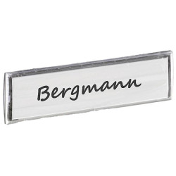 Burg W&#xE4;chter 18661 BK 92 F Name Badge Plastic Transparent 74x22mm