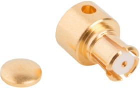 SMP plug 50 Ω, 0.047 semi-rigid, solder connection, angled, SMP-FR-C06