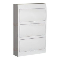 Rozdzielnica modułowa tworzywo 3x12 natynkowa IP40 IK06 N+PE II klasa drzwi białe DB312S 3X12P/SMD-P biały 36423