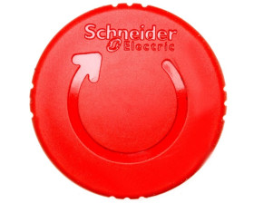 Napęd przycisku bezpieczeństwa czerwony przez obrót bez podświetlenia ZB4BS844