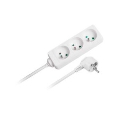 PRZEDŁUŻACZ SIECIOWY 3-GNIAZDA 1,5m BIAŁY BEZ PRZEŁĄCZNIKA 3x1,5mm KEMOT