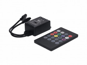 Sterownik LED RGB 3x2A Music 20-key IR czarny 12-24V Prescot