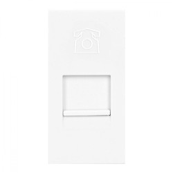 NOEN RJ11, gniazdo modułowe 22,5x45mm telefoniczne RJ11, białe OR-GM-9010/W/RJ11