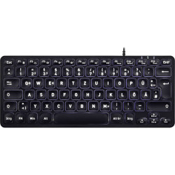 Perixx 11949 PERIBOARD-332 DE Keyboard German QWERTZ Black Backlit