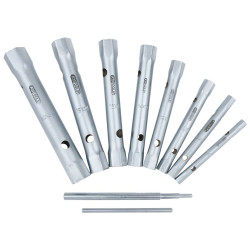 KS Tools 518.0900 Pipe Head Spanner Set, 10 Pcs, 6X7-20X22mm
