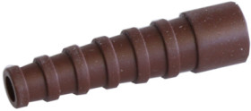 Cable grommet, cable Ø 4.6 to 5.4 mm, RG-58C/U, 0.6/2.8-4.7, L 44.5 mm, plastic, brown, 100001240
