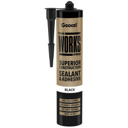 Geocel 6001242/C03 THE WORKS PRO Sealant &amp; Adhesive Black 290ml