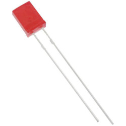 TRU COMPONENTS 1577349 LED wired Red Rectangular 2x5mm 75mcd 120&#xB0; 20mA