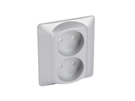 SISTENA LIFE Plakietka Metalic do gniazda podwójne 2x2p 771332 LEGRAND