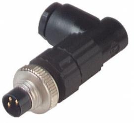 ELWIST 3008V, M8, 3 styki, złącze męskie (wtyk) kątowe, dławik dla kabli 4-5mm, przyłącze typu CDI (bez narzędzi), Hirschmann, 9