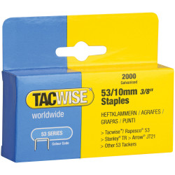 Tacwise 0336 53 Light-Duty Staples 10mm (Type JT21 A) Pack 2000