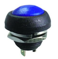 PRZYCISK PBS-33BBL MONOSTABILNY ZWIERNY OKRĄGŁY 3A/250V NIEBIESKI PRZEL550