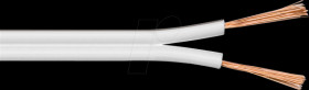 27523 Loudspeaker cable 2x1.5 mm² , 100 m white CCA