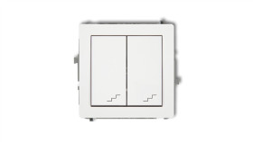 Deco Mechanizm Łącznika Podwójnego Schodowego, Biały Mat 25Dwp-33