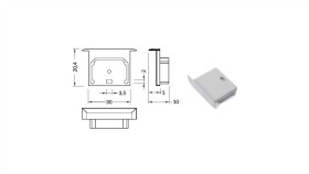 Zaślepka Do Profil Linea-In20 Biała E4990001 /1Szt/