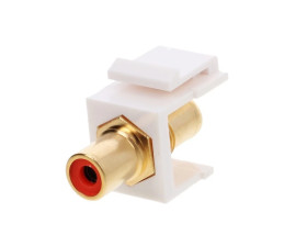 Keystone moduł Cinch/RCA - gniazdo Cinch czerwone - gniazdo Cinch 79669