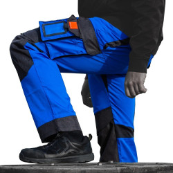 Spodnie robocze 245 g/m2 R54 WZMOCNIONE NIEBIESKO-CZARNE Doktorvolt DV-2117-SD-B550-54