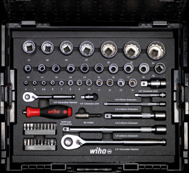 44685 Socket spanner set, L-BOXX, 1/2", bit-set, 60 pieces