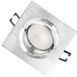 Oprawa Podtynkowa Ruchoma Kwadratowa Srebrna Szczotkowana GU10