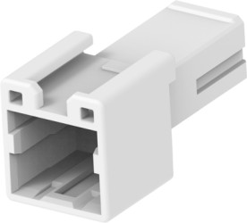 Plug, unequipped, 2 pole, straight, 1 row, natural, 936236-1