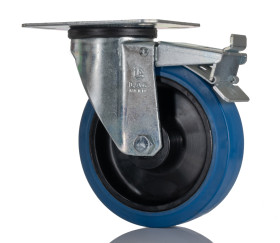 Koło samonastawne średnica kabla 150mm Otwór na śrubę LAG 200kg wysokość całkowita 181mm