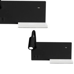 Lampa nocna z półką SHELF BLACK LED 4W+5W+2W ML6344 Milagro