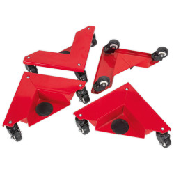 Sealey CM4 Corner Transport Dollies Set Of 4 150kg Capacity
