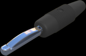 4 mm plug, screw connection, 1.5 mm², CAT O, black, 930046100