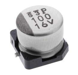 Kondensator 100μF 16V dc SMD Nichicon roztaw: 2.2mm 6.3 (Dia.) x 5.4mm