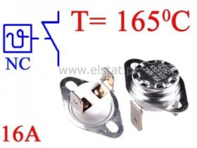 Termostat bimetaliczny 16A 250VAC 165°C pionowy NC