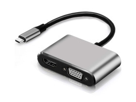 Hub USB typ C 3.1 / USB 3.0 + HDMI 4K + USB typ C PD + VGA