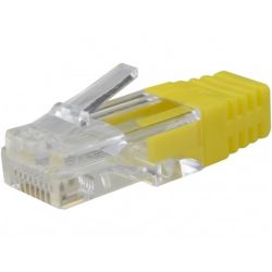 Osłonka wewnętrzna wtyku RJ45 żółta WORECZEK 100szt.
