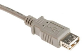 Kabel USB, dł. 1m, kolor: Szary