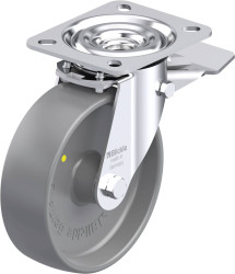 Blickle 936910 L-PO 125G-ST-ELS Rolka obrotowa z blachy stalowej Średnica koła: 125 mm Maksymalne obciążenie: 250 kg 1 s