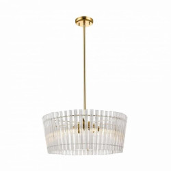 Lampa wisząca BACH kolor Złoty, ozdobny efektowny szklany klosz, 6*E14 do salonu - P0547-06H-F9AC Zuma Line