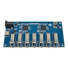 VL817 USB 3.1 Gen1 Hub 7 portów Wysoka prędkość 5Gbps Transfer danych Zewnętrzne zasilanie 12V-24V Ochrona przed przepływem wste