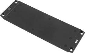 Flange plate, ABS, (L x W x H) 190.81 x 67.01 x 3 mm, black, for series 1591H, 1591FHBK