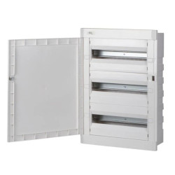 Rozdzielnica modułowa tworzywo 3x18 podtynkowa IP30 IK07 N+PE II klasa drzwi białe KDB-F54P biały 28340