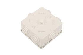 Puszka n/t 80x80x40 tworzywo IP44 szara GW44003