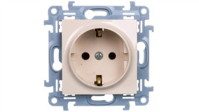 Simon 10 Gniazdo Pojedyncze Schuko Kremowe 16A 250V Ip20 Cgsz1.01/41