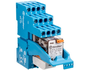 Moduł interfejsowy 27mm, 2P 10A 110V AC, styki AgNi, wskaźnik zadziałania, blokada, przycisk testujący, DIN 58.32.8.110.0060SPA