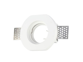 VT-764 Oczko halogenowe Spot trzonek: GU10 okrągła gips biała 3650 V-TAC
